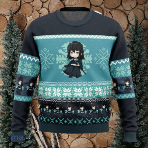 Chibi Christmas Muichiro Tokito Demon Slayer Xmas Ugly Christmas Sweater Christmas Gift For Men And Women