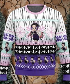 Chibi Christmas Shinobu Kocho Demon Slayer Xmas Ugly Christmas Sweater Christmas Gift For Men And Wome