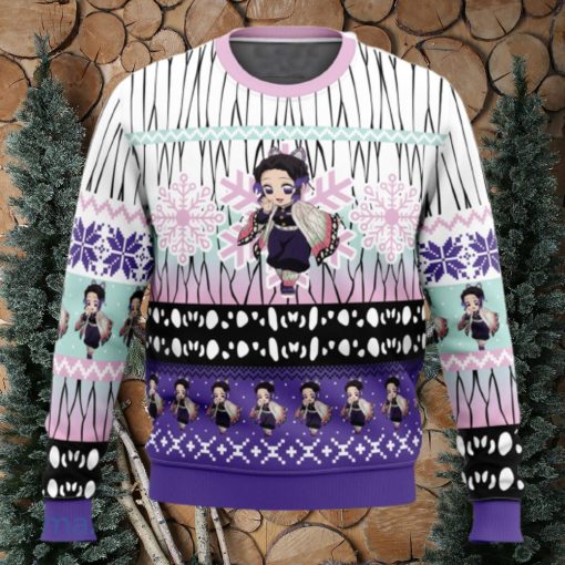 Chibi Christmas Shinobu Kocho Demon Slayer Xmas Ugly Christmas Sweater Christmas Gift For Men And Wome