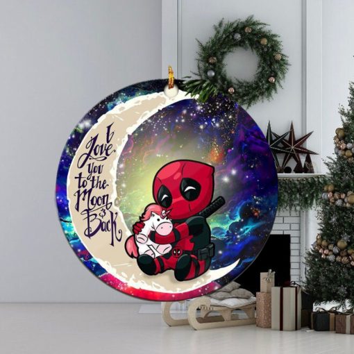 Chibi Deadpool Unicorn Toy Love You To The Moon And Back Galaxy Christmas Decorations Ornament