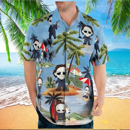 Chibi Michael Myers Halloween Hawaiian Shirt