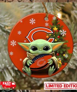 Chicago Bears Baby Yoda NFL 2023 Christmas Tree Decorations Ornament