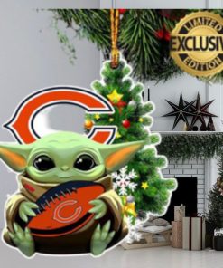 Chicago Bears Baby Yoda NFL Christmas Tree Decorations Ornament