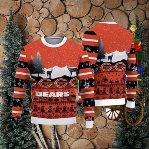 Chicago Bears Casual Ugly Christmas Sweater 3D For Fans Unique Gift For Men And Women