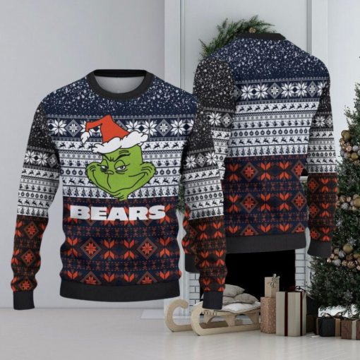 Chicago Bears Christmas Grinch Hot Trending Ugly Sweater For Fans