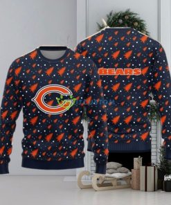 Chicago Bears Christmas Pine Tree All Over Printed Xmas Christmas Ugly Sweater