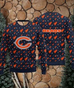 Chicago Bears Christmas Pine Tree Patterns Pattern Knitted Sweater