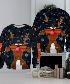 Chicago Bears Christmas Reindeer Sunglasses New 3D Sweater For Fans Gift Christmas