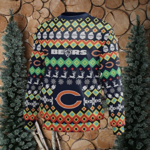 Chicago Bears Colorful Ugly Christmas Sweater