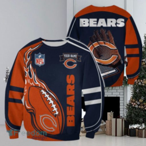 Chicago Bears Custom Name Christmas Ugly Sweater Sweatshirt Sport For Fans