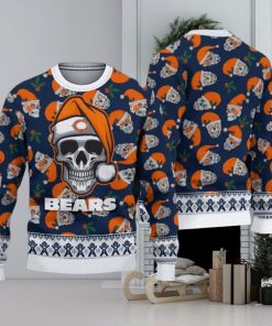 Chicago Bears Fans Skull Outwear Ugly Christmas Sweater