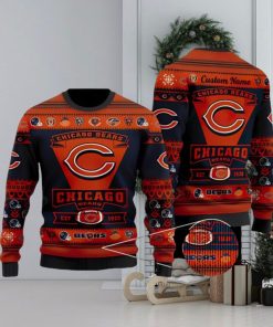 Chicago Bears Football Team Logo Christmas Gift All Over Print Ugly Christmas Sweater 3D Printed Men And Women Holiday Gift