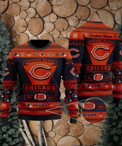 Chicago Bears Football Team Logo Christmas Gift All Over Print Ugly Christmas Sweater