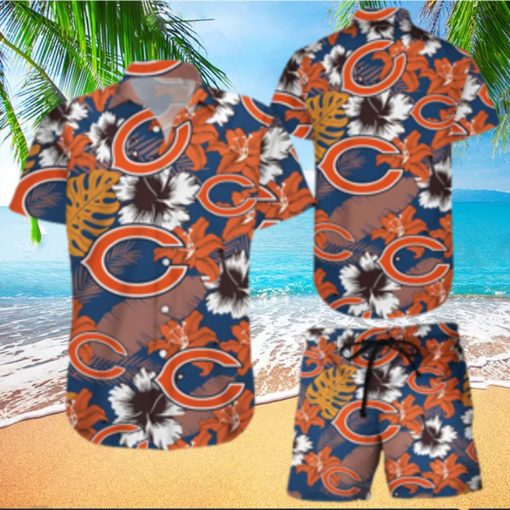 Chicago Bears Hawaiian Shorts and Shirt Summer Beach Shirt Full Over Print