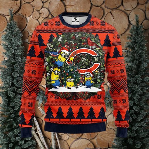 Chicago Bears Minion Christmas Ugly Sweater