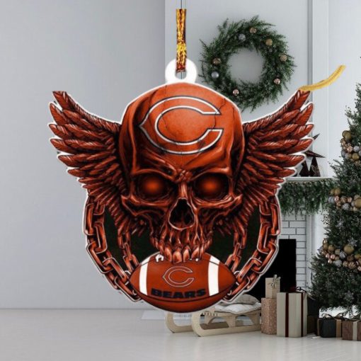 Chicago Bears NFL Football Skull Xmas Gifts Christmas Tree Decorations Ornament