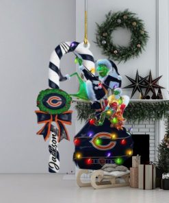Chicago Bears NFL Grinch Candy Cane Personalized Xmas Gifts Christmas Tree Decorations Ornament