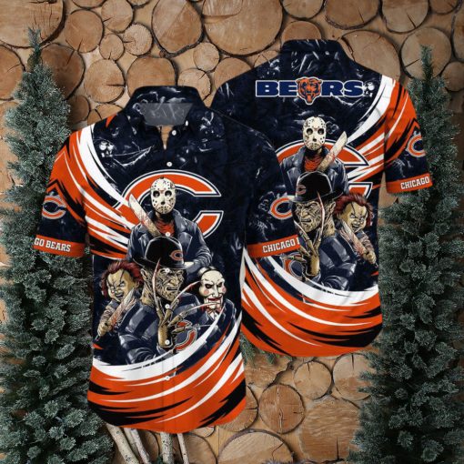 Chicago Bears NFL Halloween Horror Movies Hawaiian Shirts For Men And Women