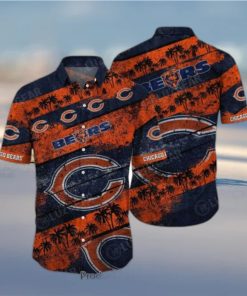 Chicago Bears NFL Hawaiian Shirt Graphic Tropical Pattern Short Sleeve Summer For Fans