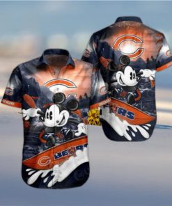 Chicago Bears NFL Hawaiian Shirt Mickey Graphic 3D Printed Gift For Fans