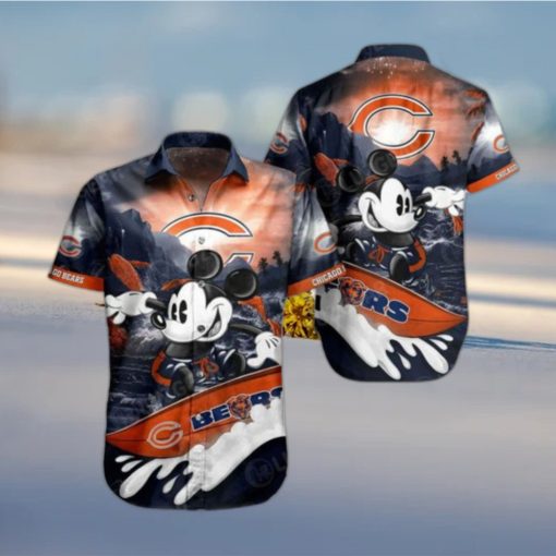 Chicago Bears NFL Hawaiian Shirt Mickey Graphic 3D Printed Gift For Fans