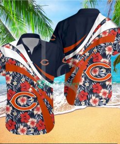 Chicago Bears NFL Hibiscus Tropical Flower Hawaiian Shirt