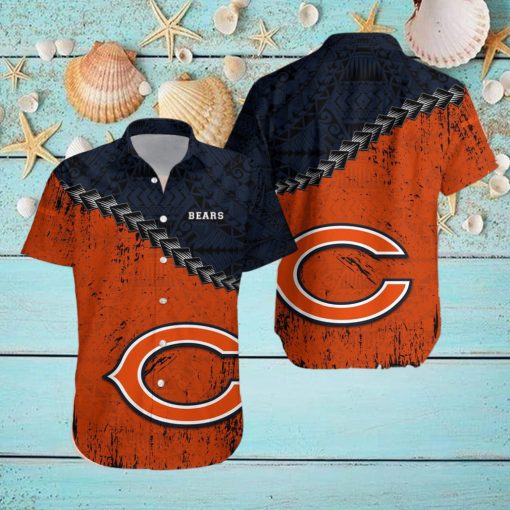 Chicago Bears NFL Polynesian Tattoo Hawaiian Shirt