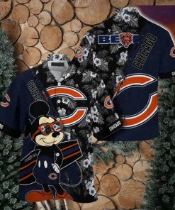 Chicago Bears NFL Summer Hawaii Shirt Mickey And Floral Pattern For Sports Fans