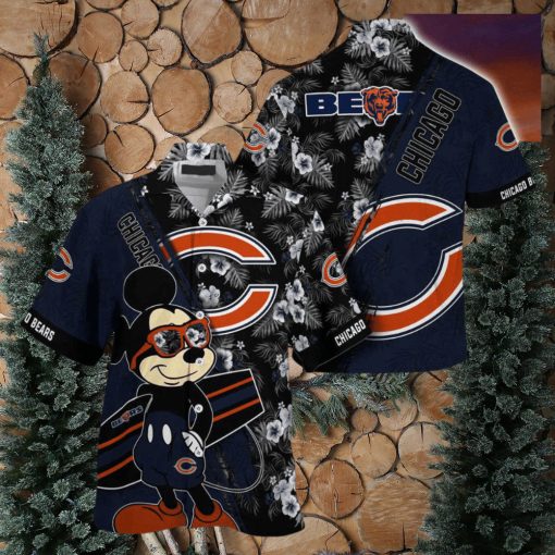 Chicago Bears NFL Summer Hawaii Shirt Mickey And Floral Pattern For Sports Fans