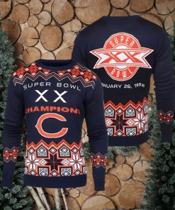 Chicago Bears NFL Super Bowl Commemorative Ugly Sweater