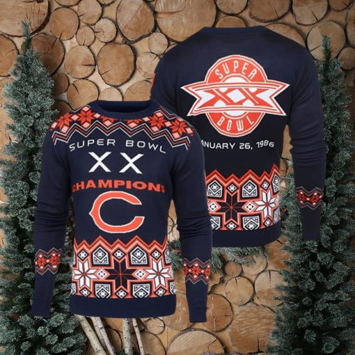 Chicago Bears NFL Super Bowl Commemorative Ugly Sweater