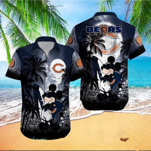 Chicago Bears NFL Team Logo Baby Yoda Hawaiian Shirt