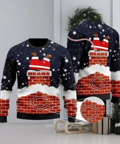 Chicago Bears Santa Claus Personalized Ugly Christmas Sweater 3D Printed Men And Women Holiday Gift