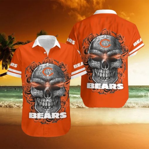 Chicago Bears Skull 3D Hawaiian Shirt Summer Collection