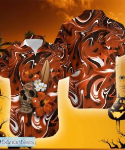 Chicago Bears Skull And Flower Halloween Hawaiian Shirt For Men And Women