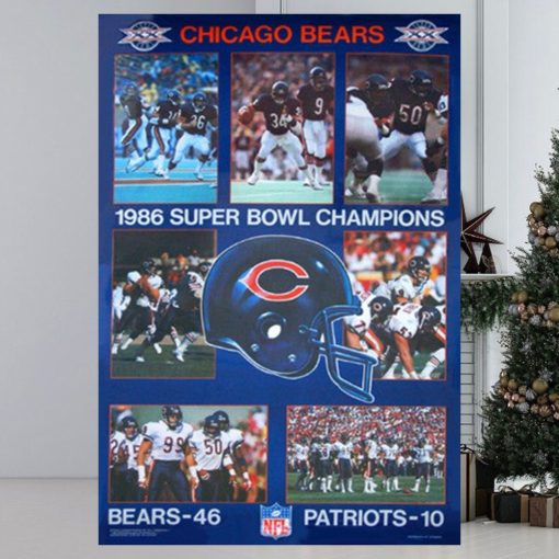 Chicago Bears Super Bowl Xx Champions Commemorative Poster