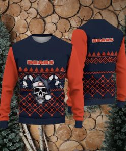 Chicago Bears Ugly Christmas Skull Xmas Sweater