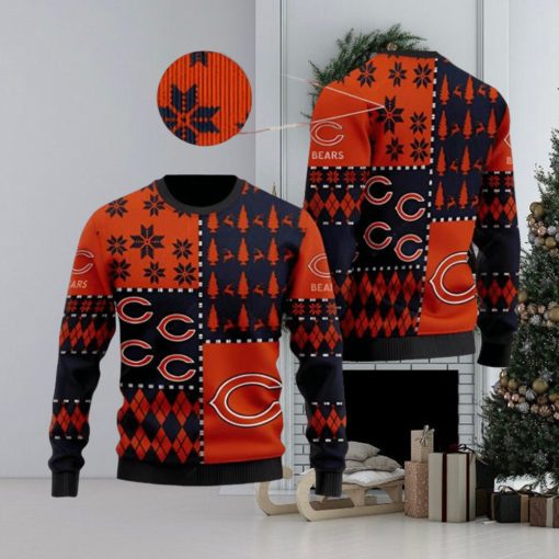 Chicago Bears Ugly Sweater Vintage Xmas 3D Ugly Christmas Sweater 3D Printed Men And Women Holiday Gift