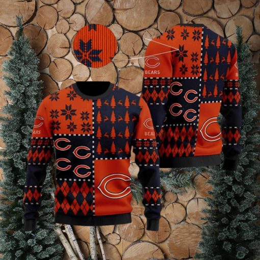 Chicago Bears Ugly Sweater Vintage Xmas 3D Ugly Christmas Sweater