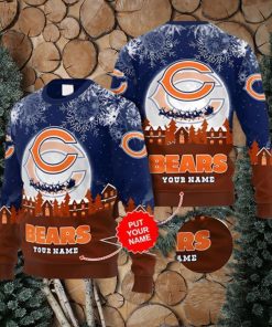 Chicago Bears Ugly Sweater Xmas Night Personalized 3D Ugly Christmas Sweater