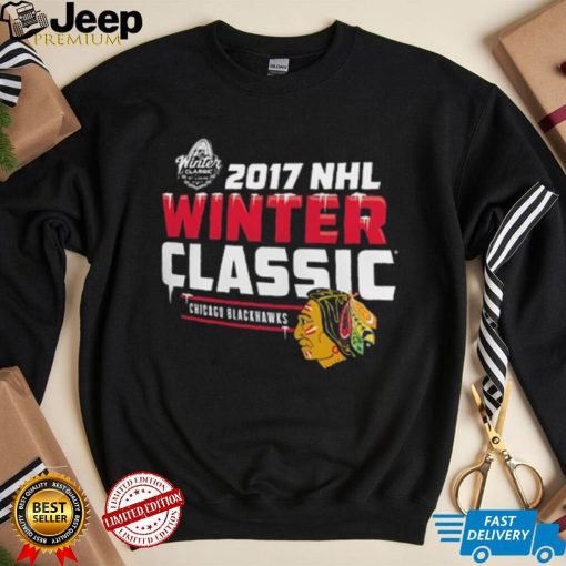 Chicago Blackhawks Black 2017 NHL Winter Classic T Shirt