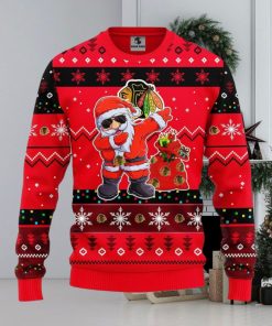 Chicago Blackhawks Dabbing Santa Claus Xmas Ugly Christmas Sweater Best Christmas Gift Ideas