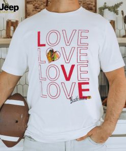 Chicago Blackhawks G III 4Her by Carl Banks Women's Hockey Love Fitted T Shirt White