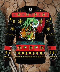 Chicago Blackhawks Grinch Christmas Ugly Sweater