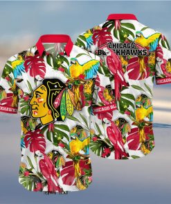 Chicago Blackhawks NHL Floral Full Printed Classic Hawaiian Shirt