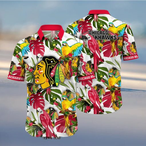 Chicago Blackhawks NHL Floral Full Printed Classic Hawaiian Shirt