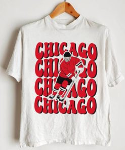 Chicago Blackhawks NHL ice hockey player cartoon shirt