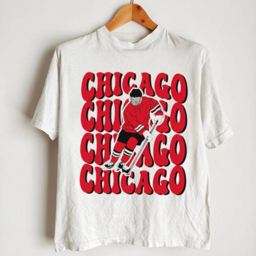 Chicago Blackhawks NHL ice hockey player cartoon shirt