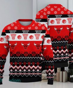 Chicago Bulls National Basketball Association Ugly Christmas Sweater All Over Printed 3D Sweater