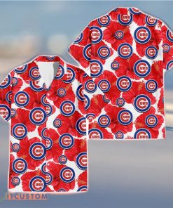 Chicago Cubs Big Red Hibiscus Lover 3D Hawaiian Shirt Summer Gift For Fans